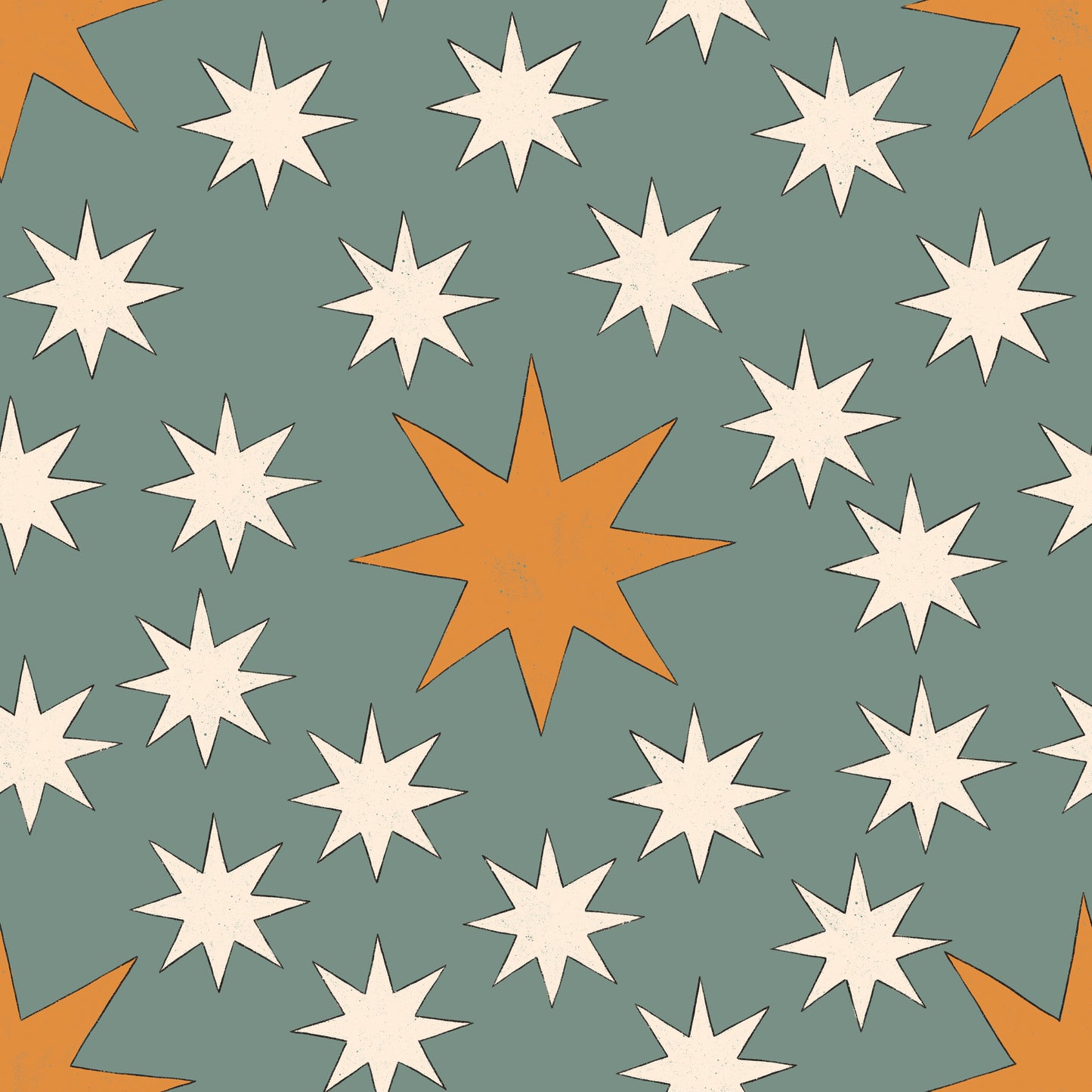 8 Point Star Design Vinyl Furniture Sticker