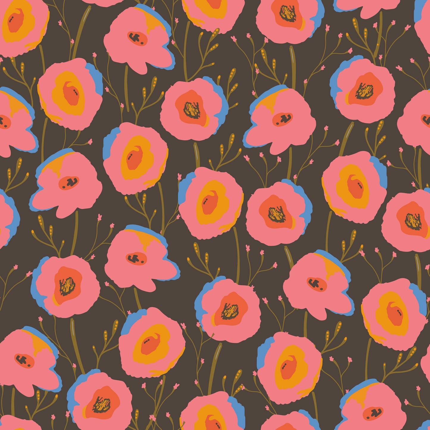Blush Pink Pansies Self Adhesive Vinyl