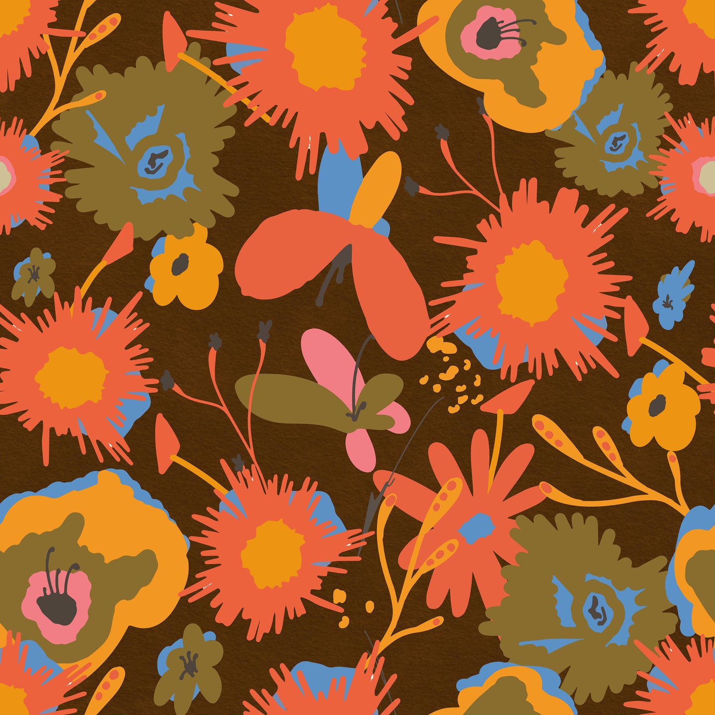 Funky Colour Flower Display Vinyl Furniture Wrap
