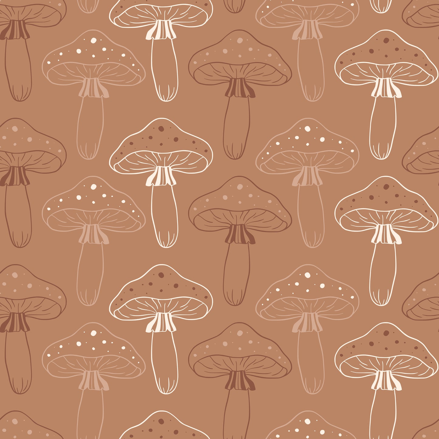 Mushroom Fungi Toadstool Outlines Self Adhesive Vinyl