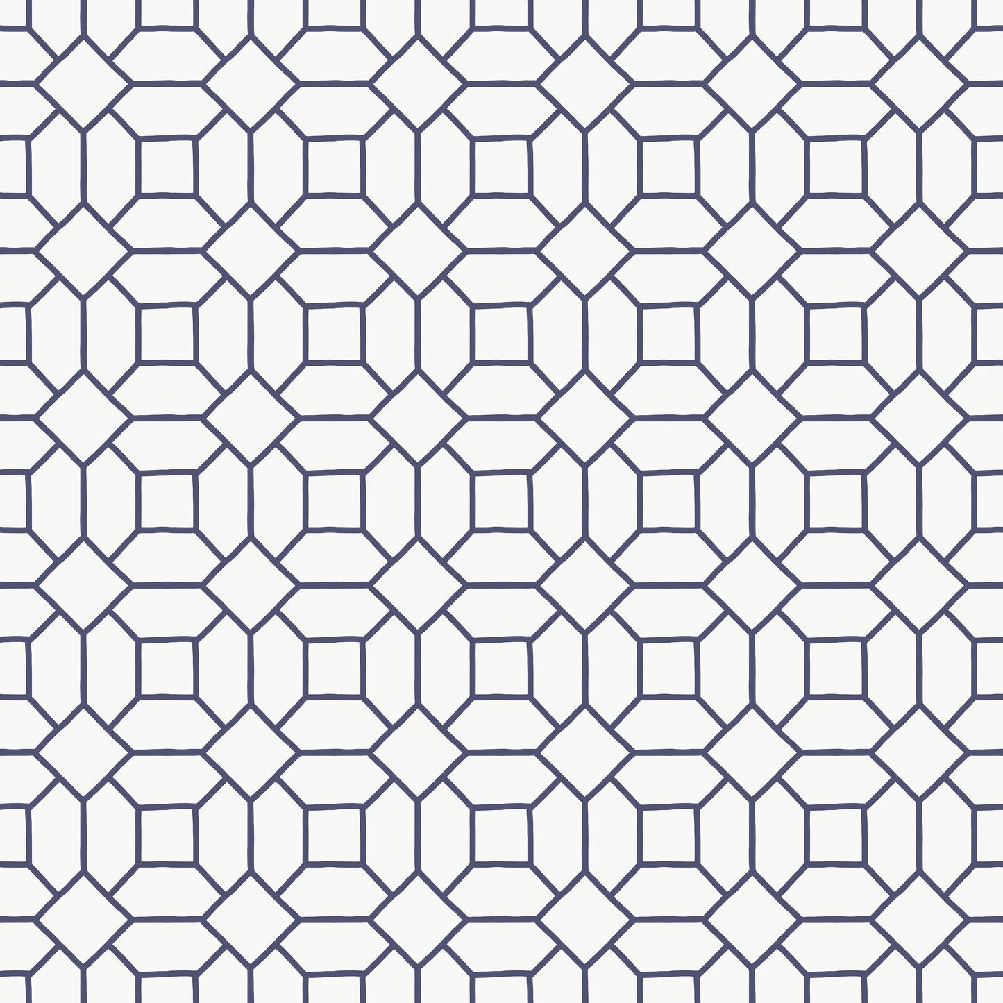 White & Blue Geometric Tile Pattern Self Adhesive Vinyl