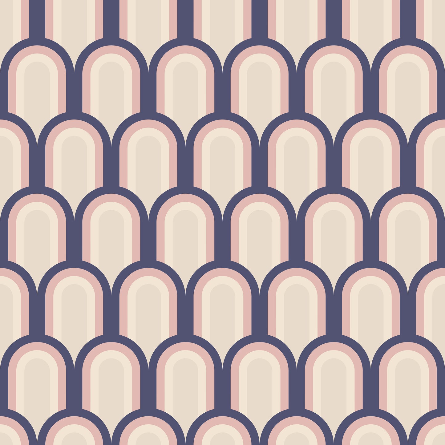 Blush Navy Cream Archways Self Adhesive Vinyl
