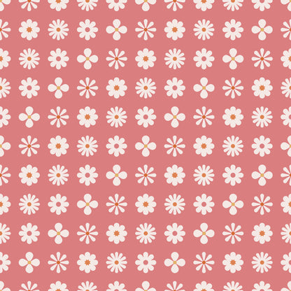 Baby Pink White Mini Daisy Flowers Symbols Self Adhesive Vinyl
