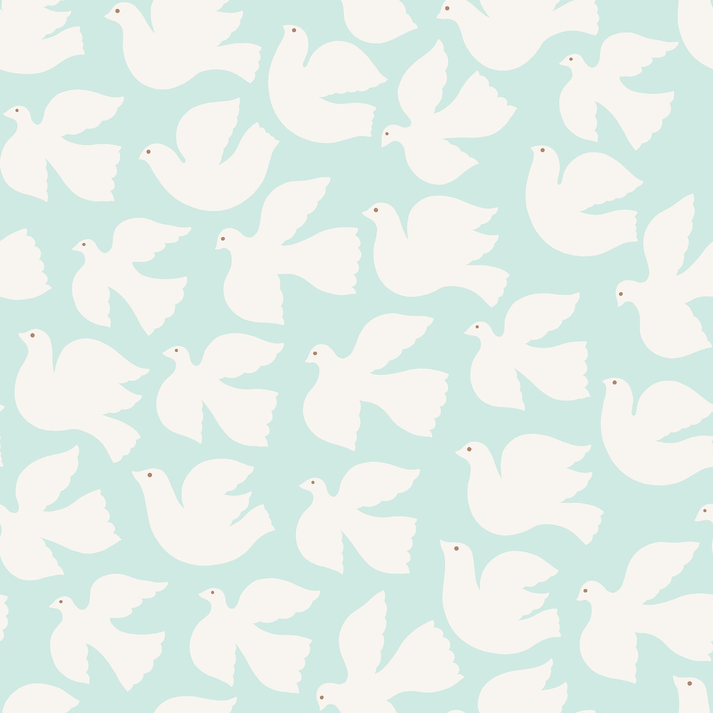 Baby Blue White Doves Self Adhesive Vinyl