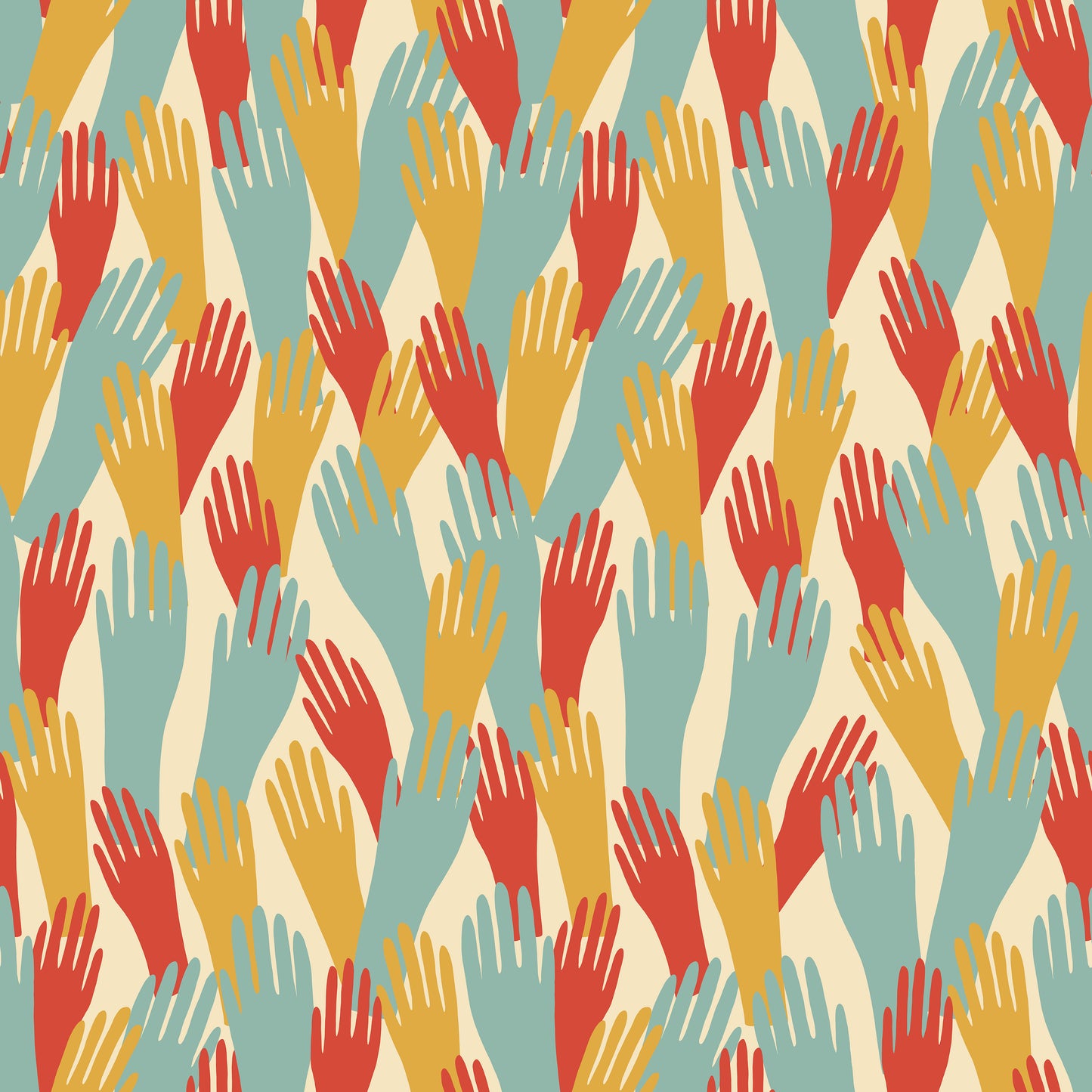 Waving Hands Self Adhesive Vinyl