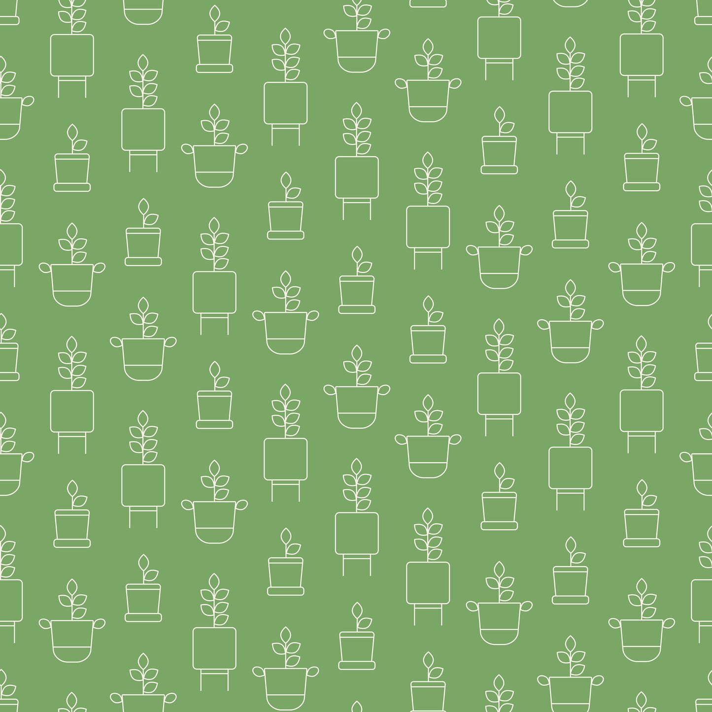 Green Plant Outline Silhouettes Self Adhesive Vinyl