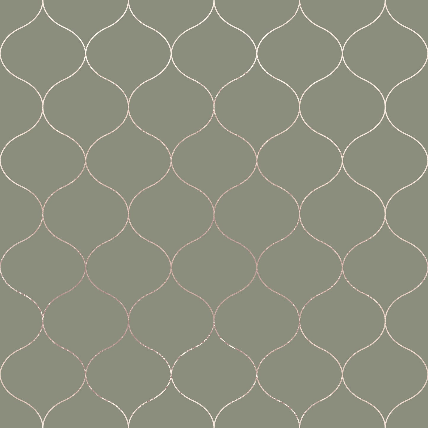 Khaki Green Fine Line Bauble Pattern Lines Self Adhesive Vinyl