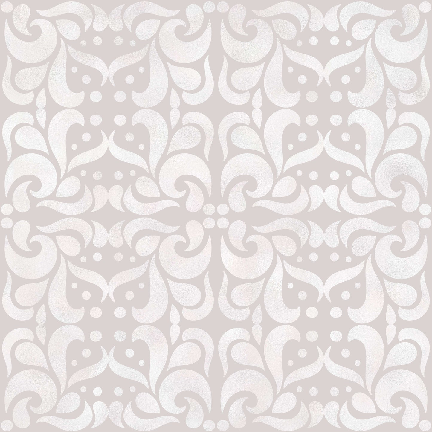 Stone White Curly Tile Design Self Adhesive Vinyl