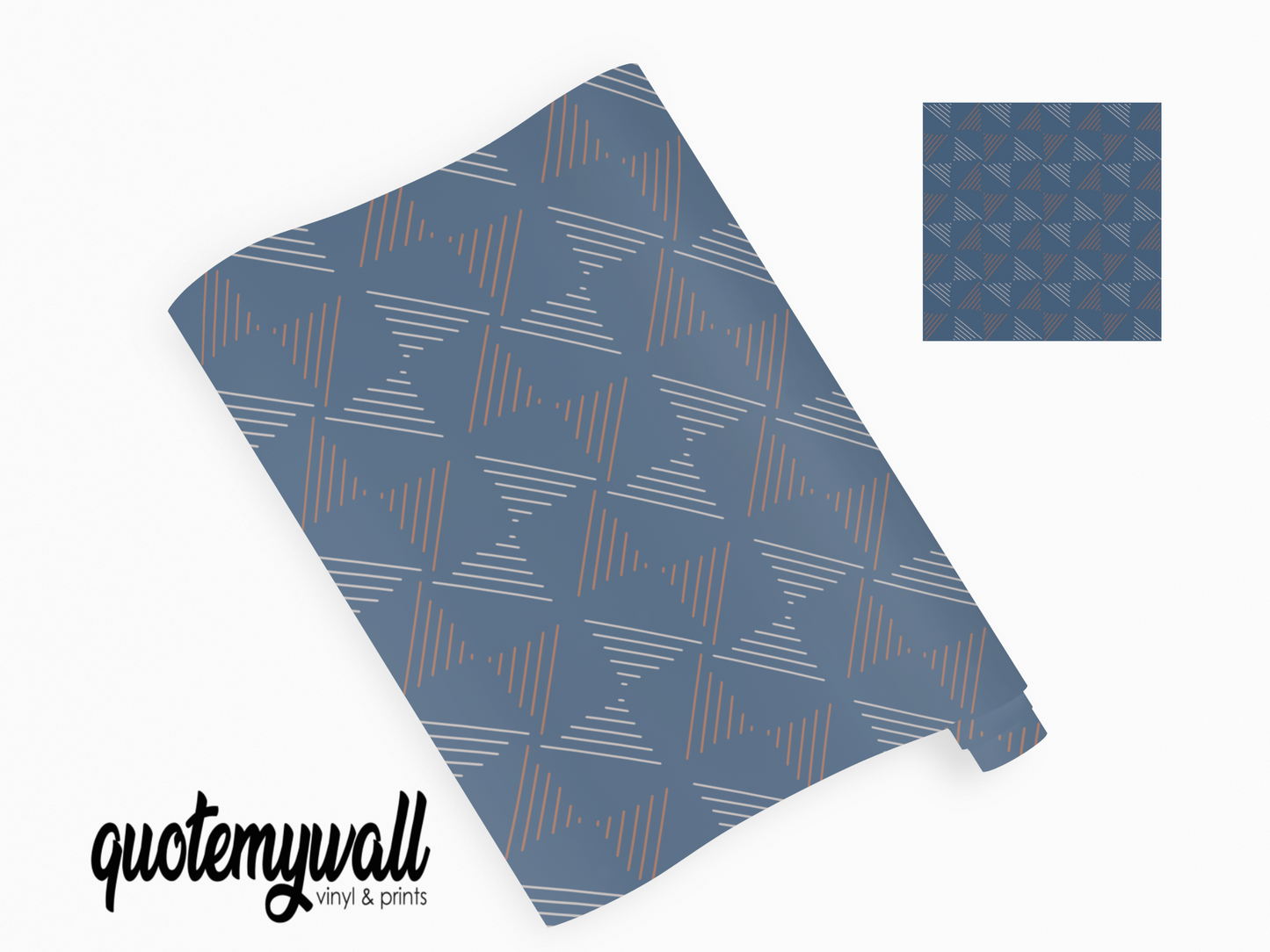 Blue Dash Lines Self Adhesive Vinyl