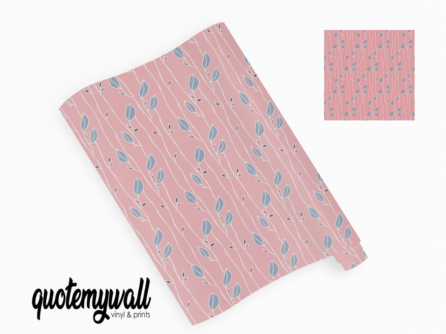 Baby Pink/Blue Mini Petal Vines Vinyl Furniture Sticker