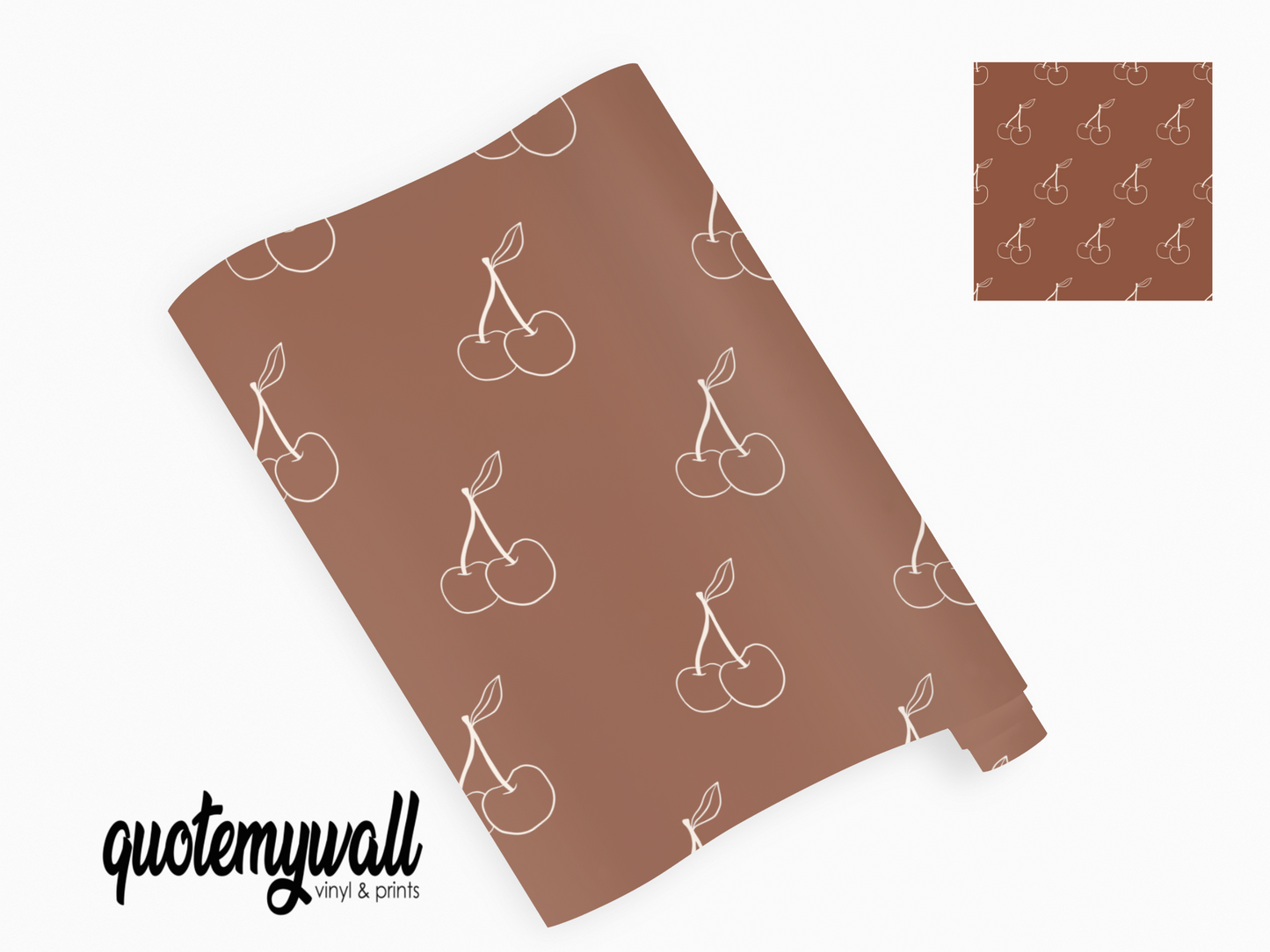 Brown Cherry Outlines Self Adhesive Vinyl