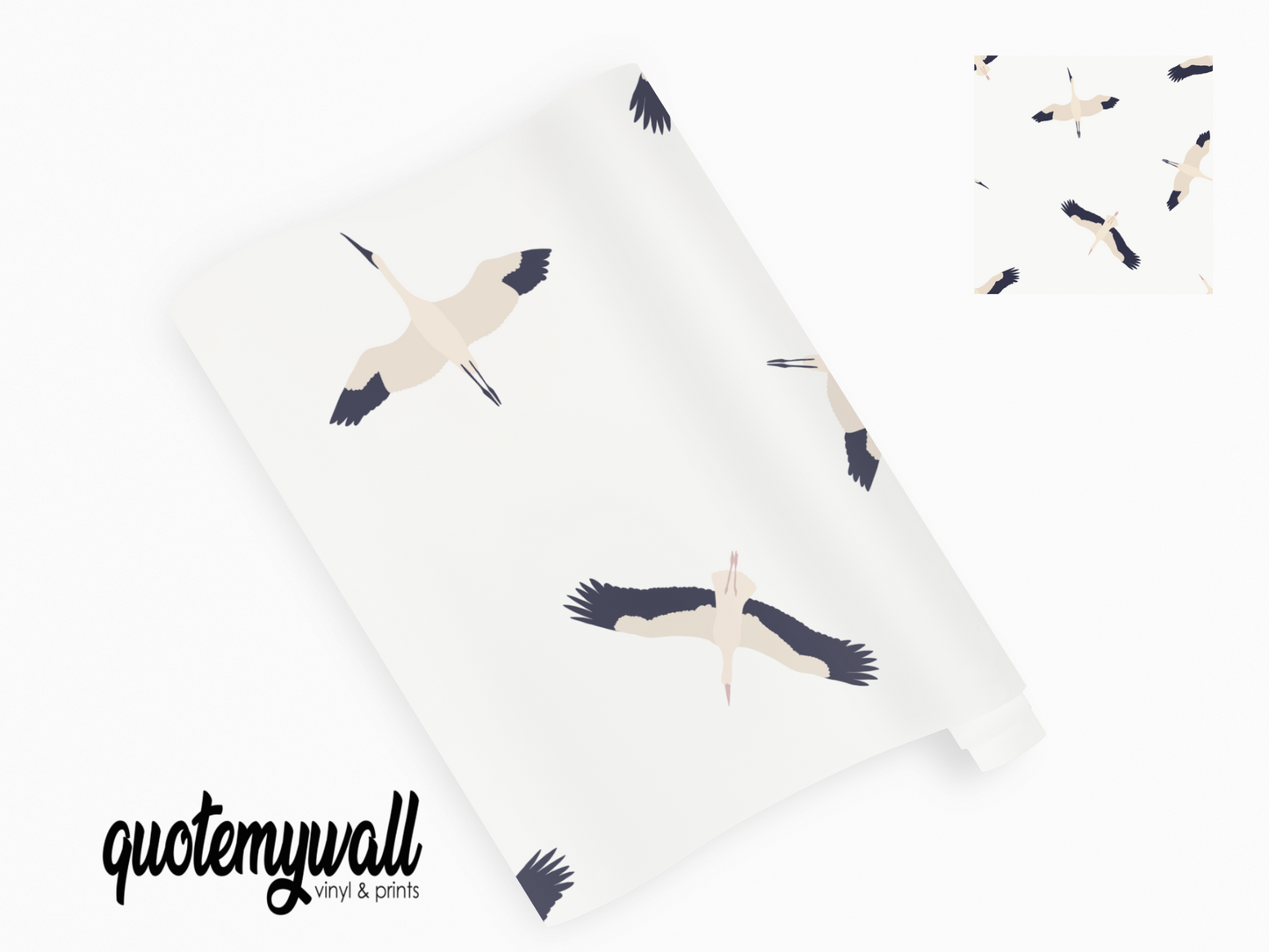 Crane Flying Bird Self Adhesive Vinyl