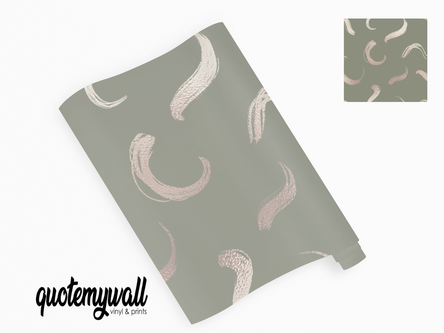 Khaki Blush Dashes Self Adhesive Vinyl