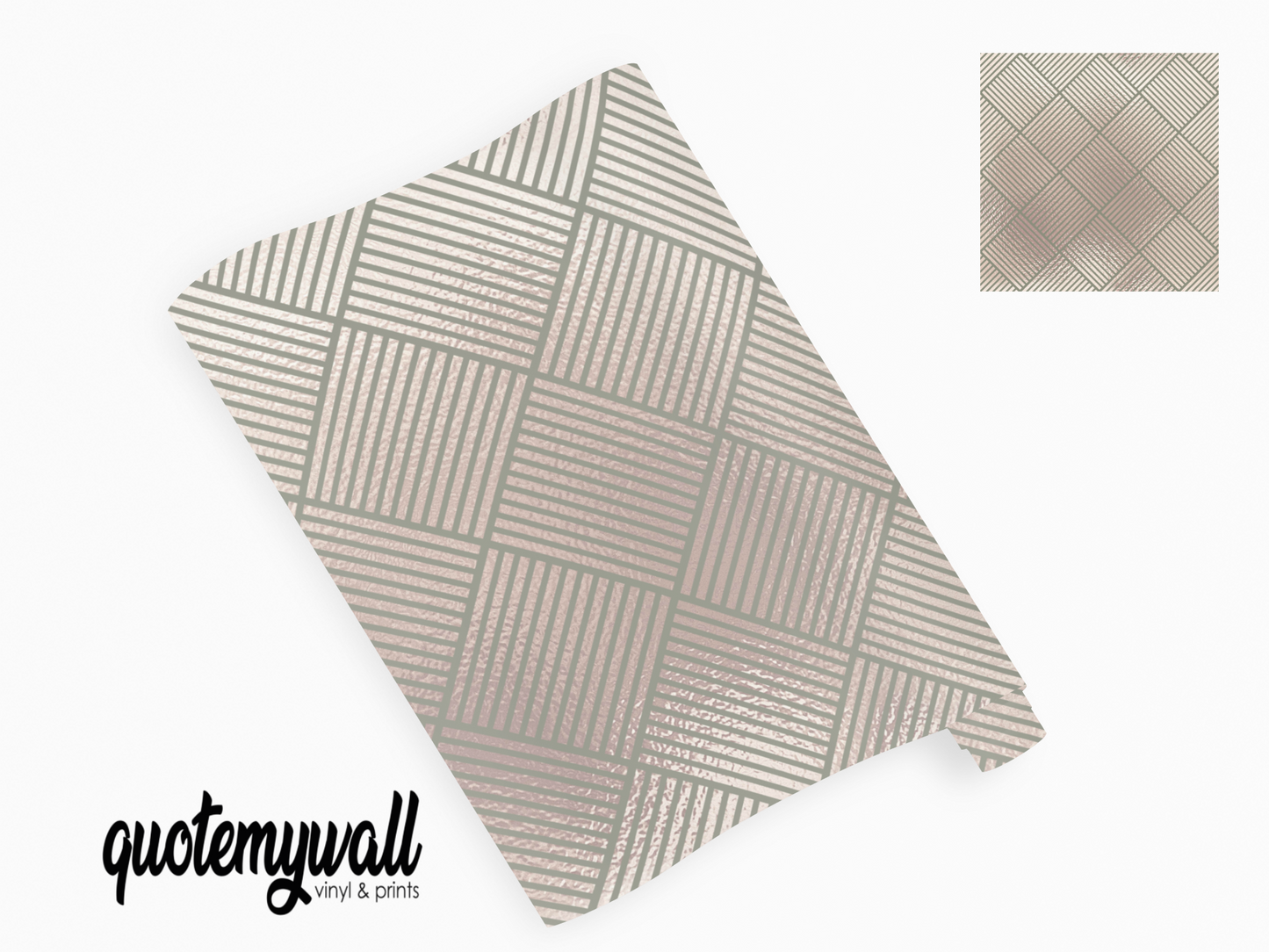 Grey Pink Diamond Lines Pattern Self Adhesive Vinyl