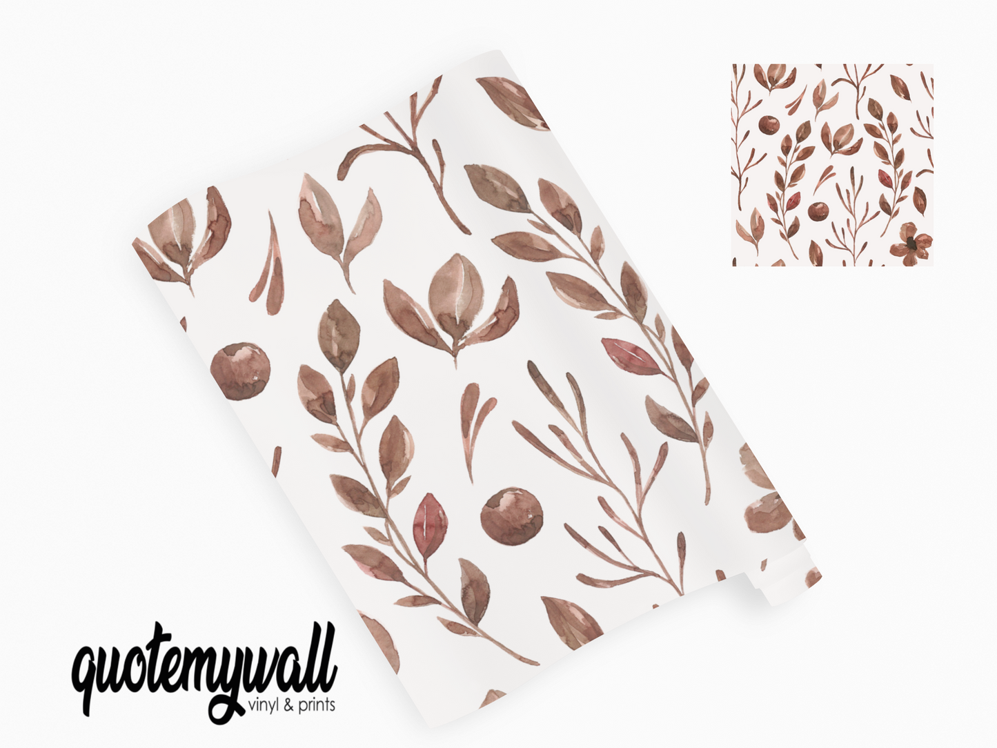 Brown Leaf Vines Self Adhesive Vinyl
