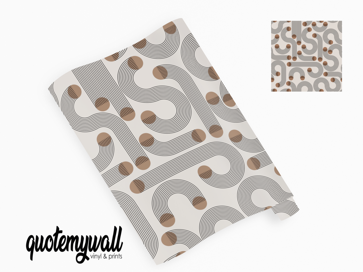 Wavy Maze Lines Self Adhesive Vinyl
