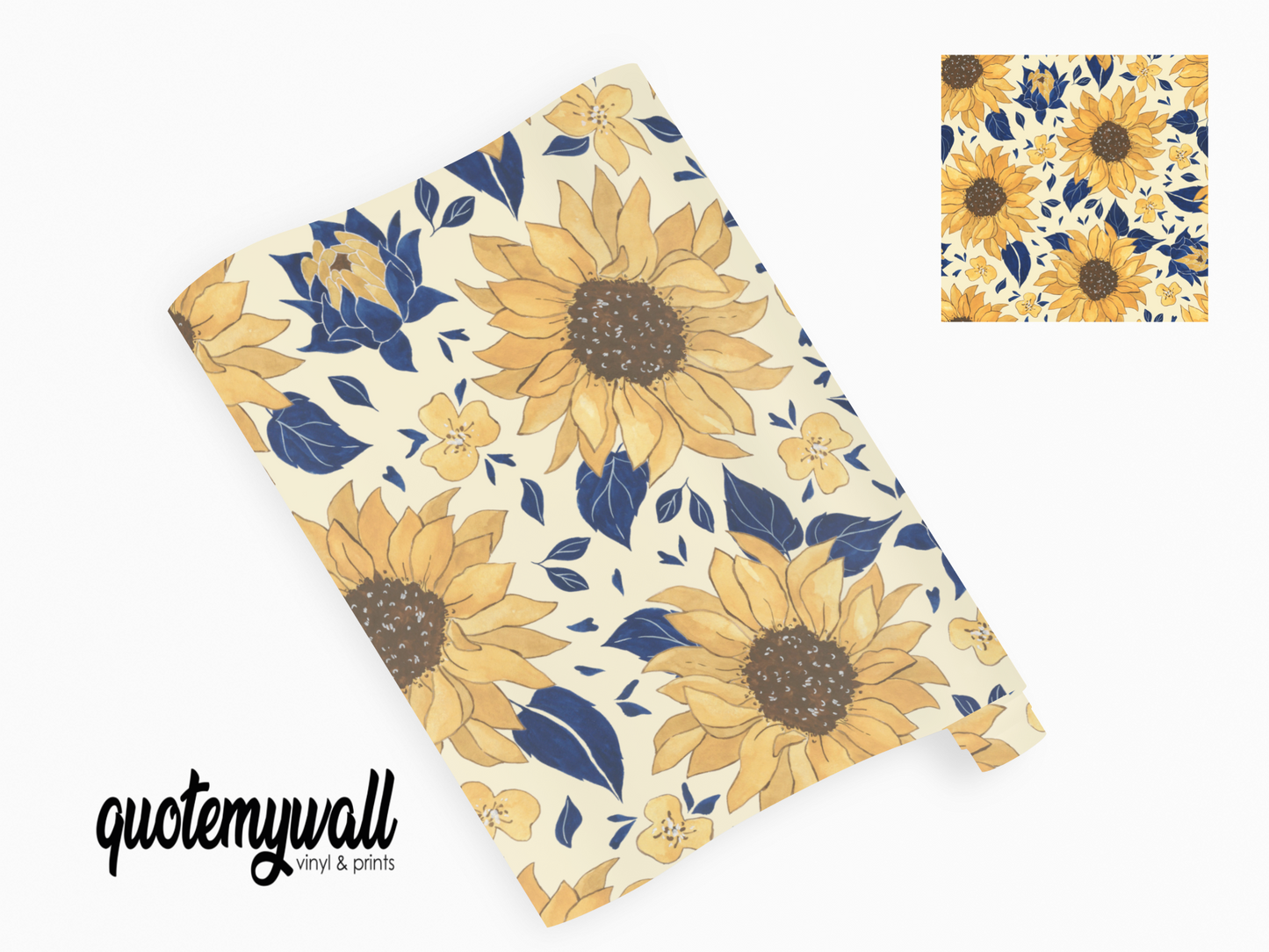 Sunflower Floral Flowers Self Adhesive Vinyl Wrap