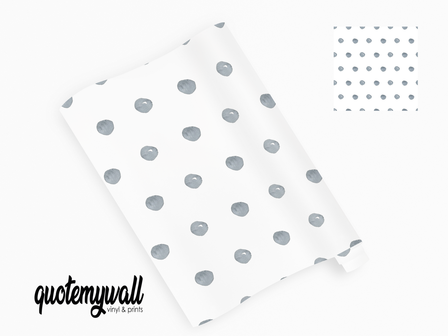 Grey Dotty Spots Self Adhesive Vinyl