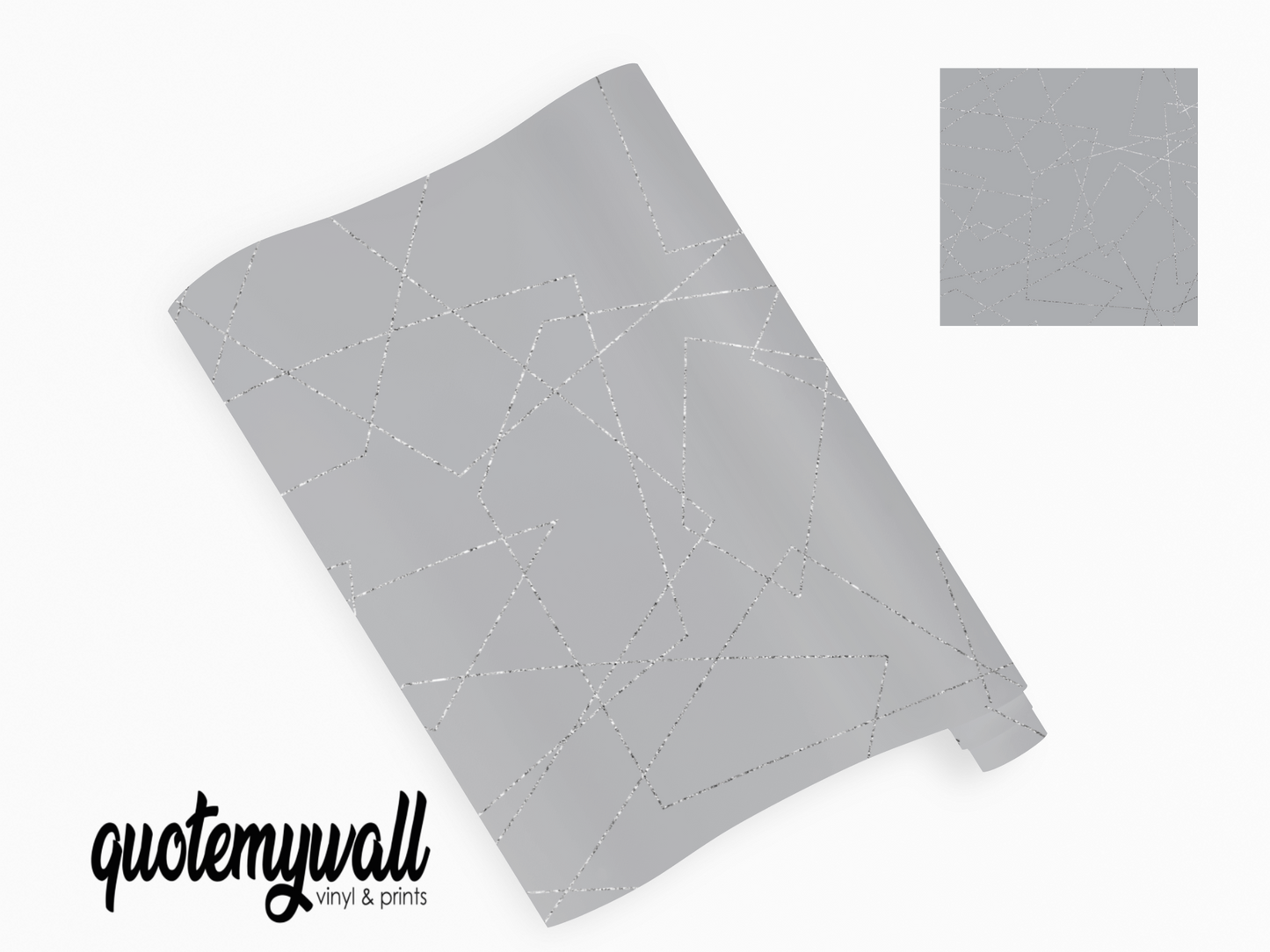 Grey Abstract Lines Self Adhesive Vinyl