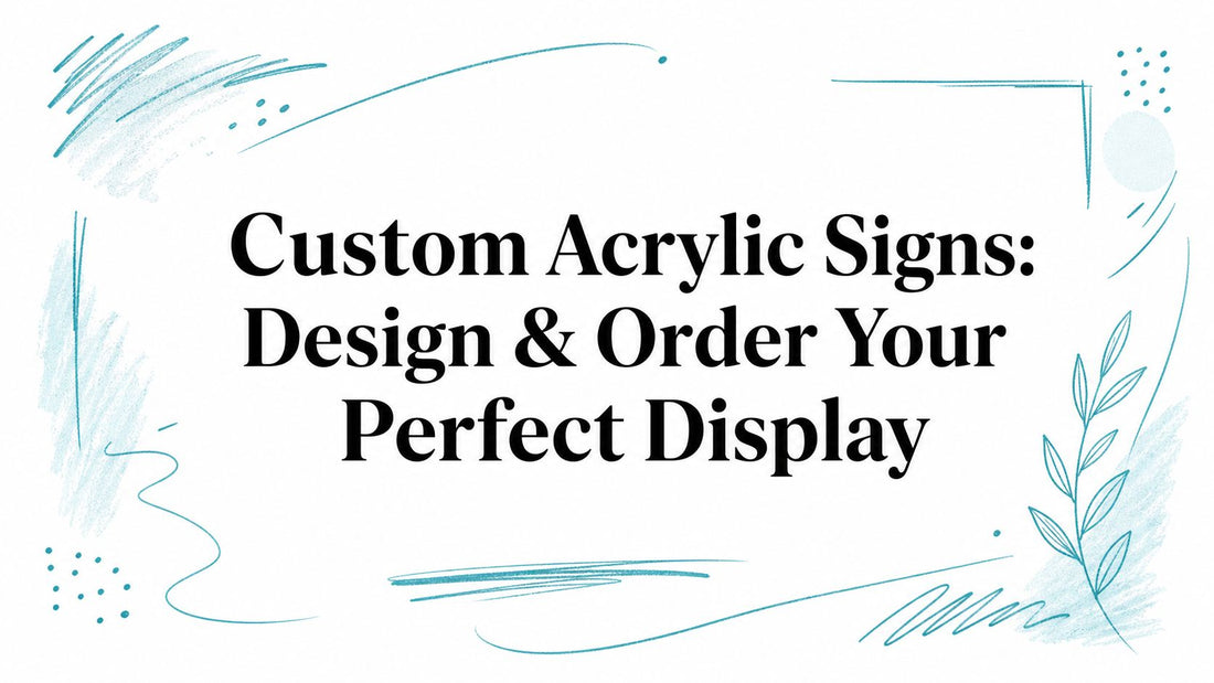 Custom Acrylic Signs: Design & Order Your Perfect Display