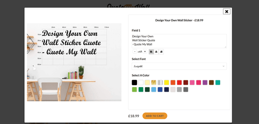 Personalised Wall Stickers UK From Quote My Wall