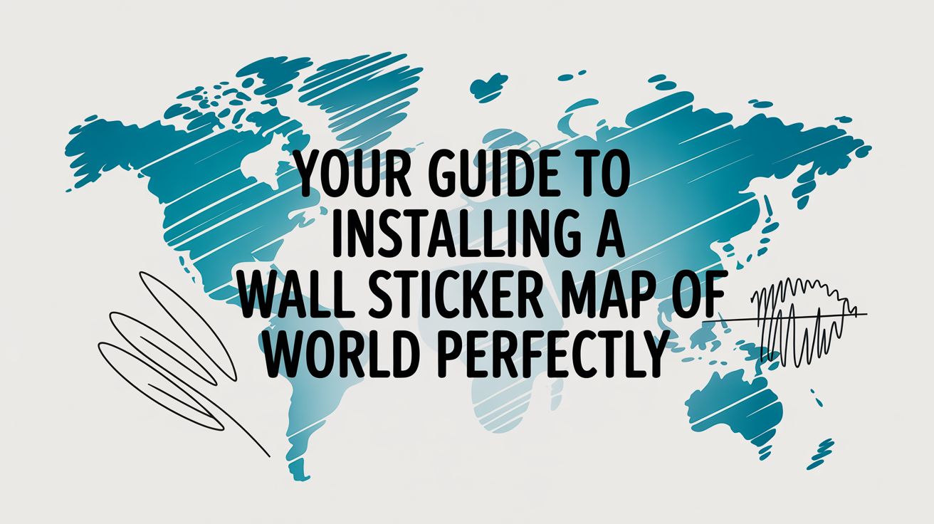 Your Guide to Installing a Wall Sticker Map of World Perfectly ...
