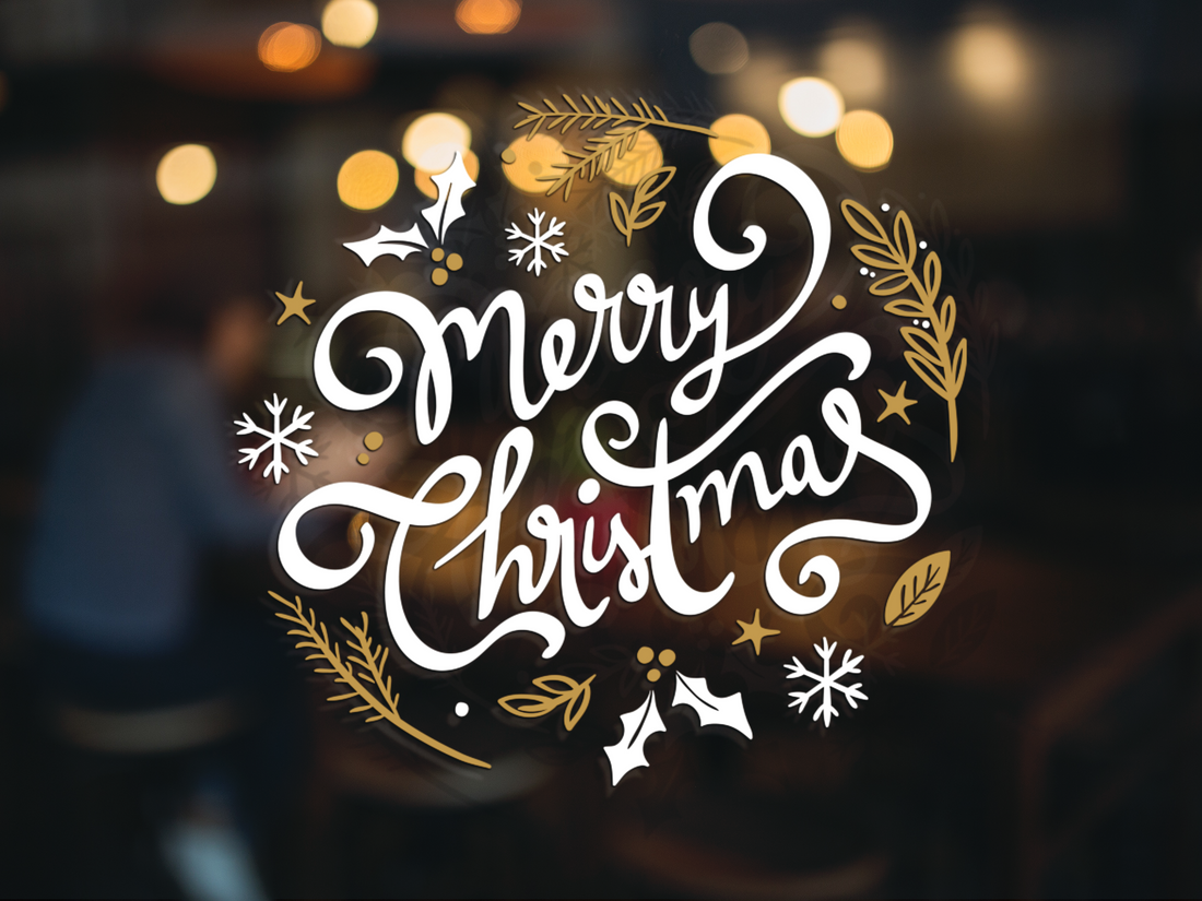christmas window stickers
