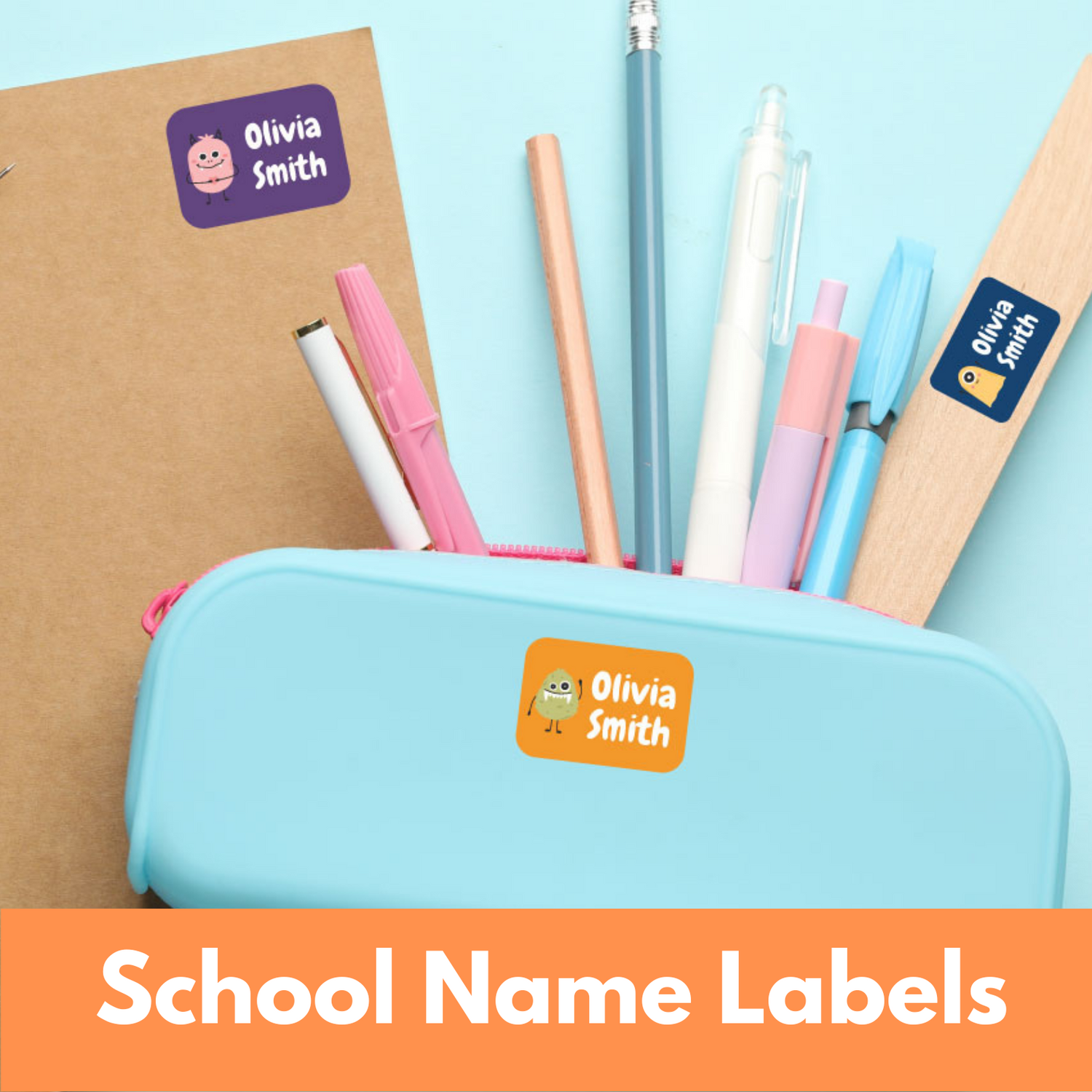 kids custom name labels for school washable tags custom
