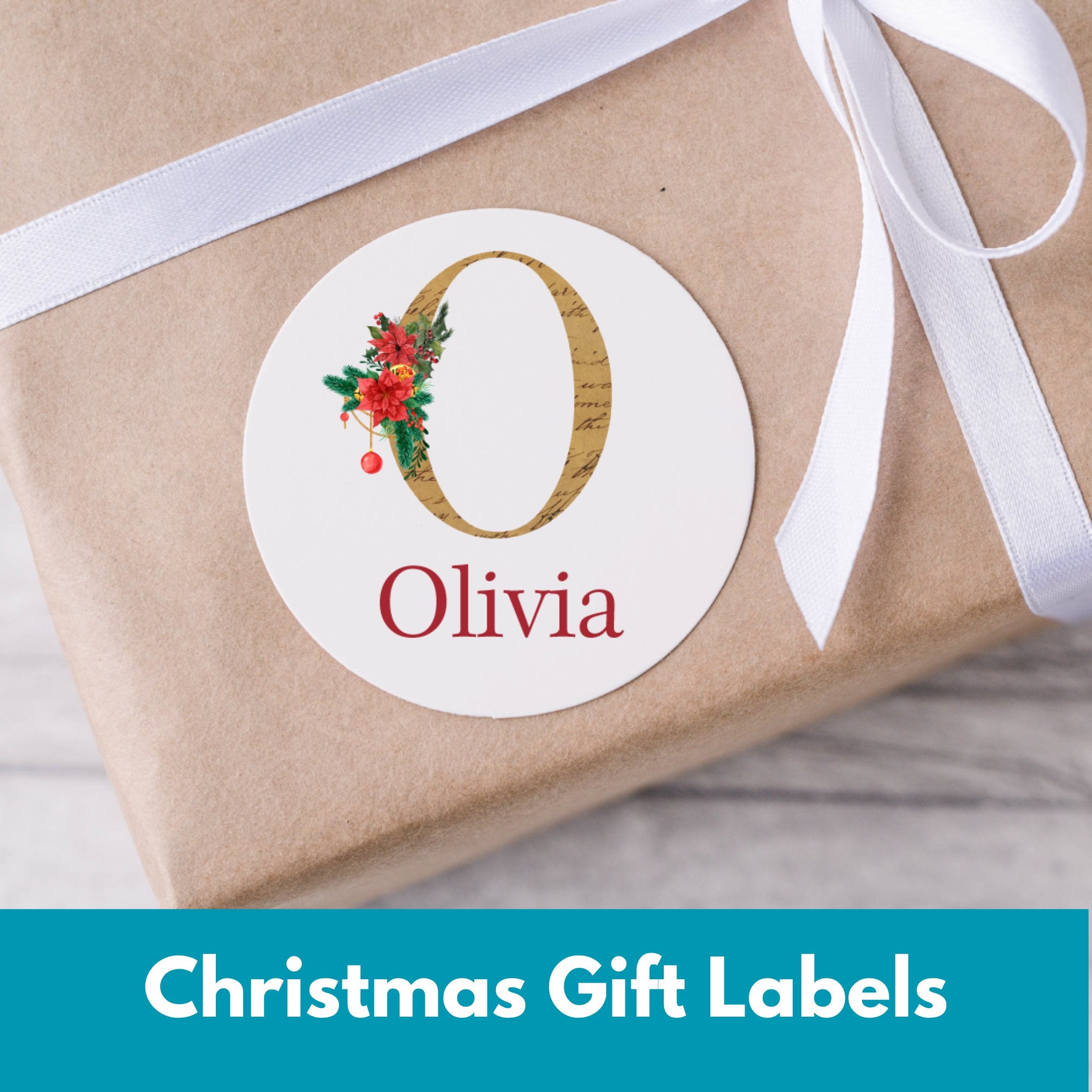 Christmas Present Sticker Labels - Personalised Xmas Gift Tags