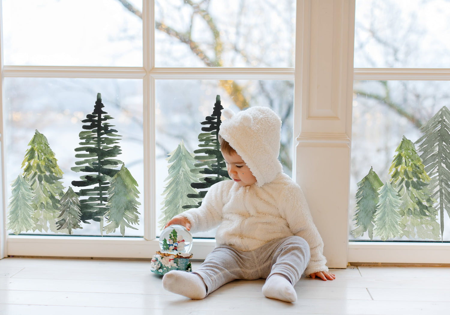 christmas window stickers for home and office removable festive window decals trees bells snowman reindeer elf elves