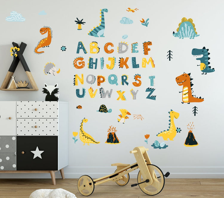 alphabet wall stickers for kids rooms and classrooms learning educational decals
