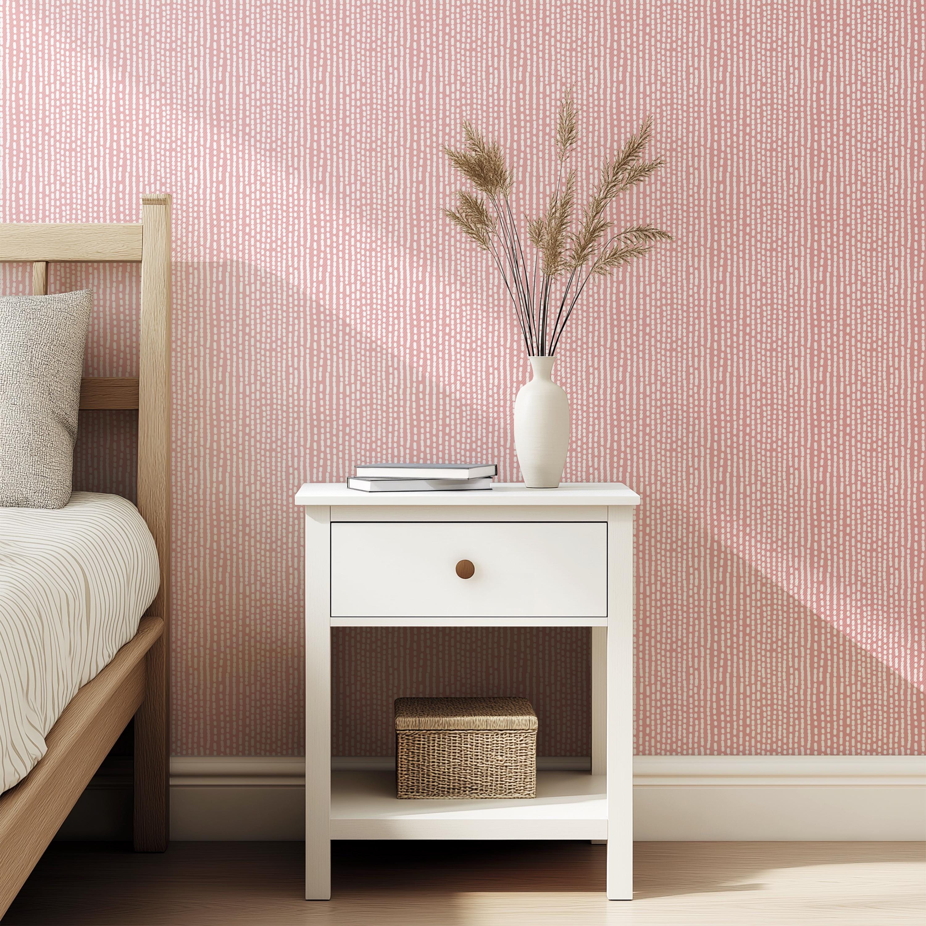Dvegort Pink Floral Wallpaper Peel And Stick Watercolor Self-Adhesive Removable Vinyl Floral Contact Paper For Decorative Bedroom Home Wall (17.7"x118.1