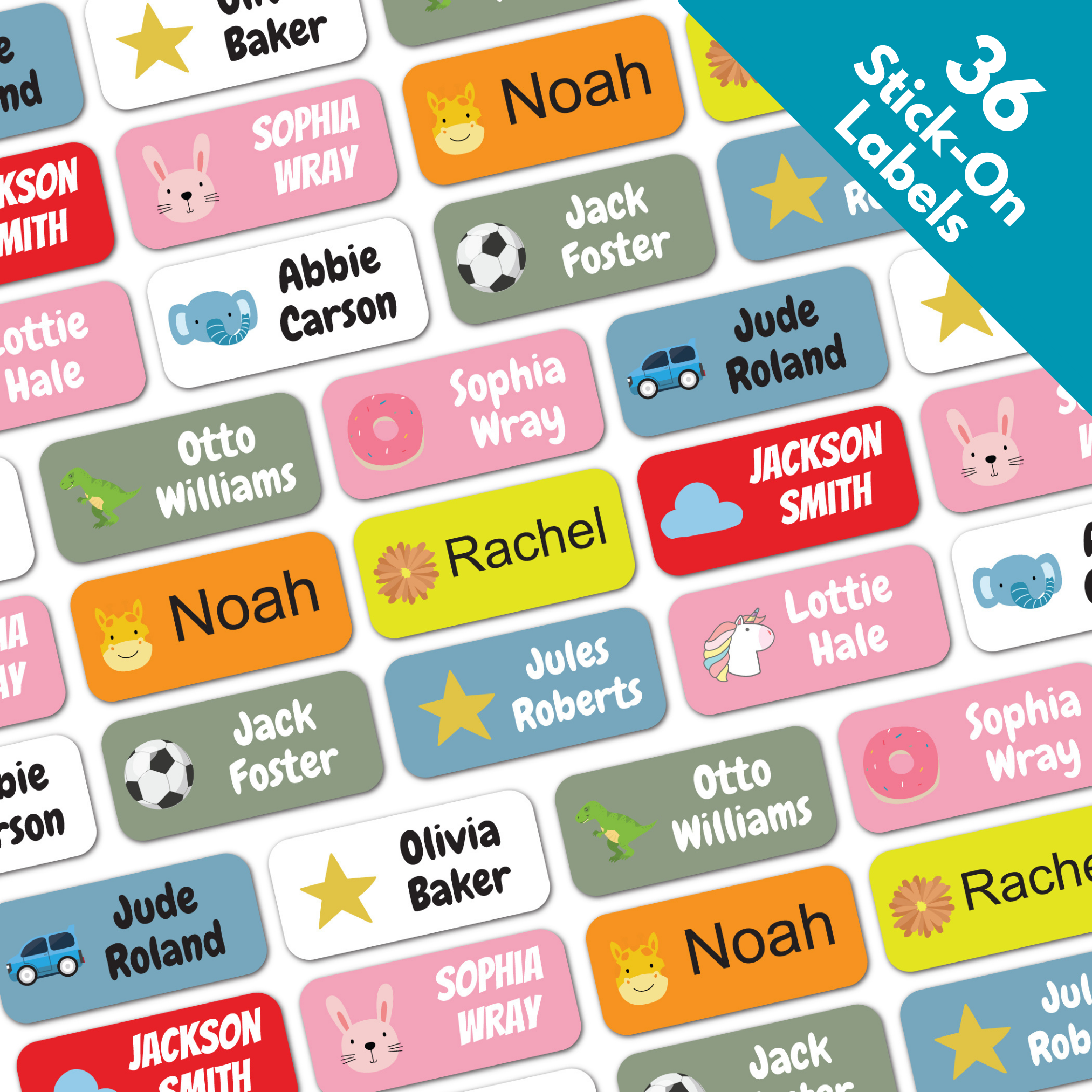Name Labels Examples 36 x Name Labels - Personalized Info | Clothing Tags – QuoteMyWall