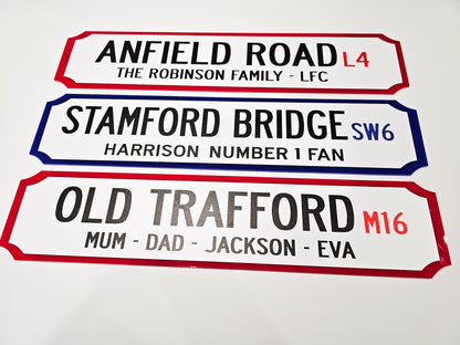 Personalised Football Sign