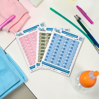 PTA fundraising name labels for kids school clothes uniform and items stationery