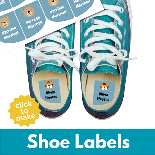 shoe name labels stick on labels for school soles