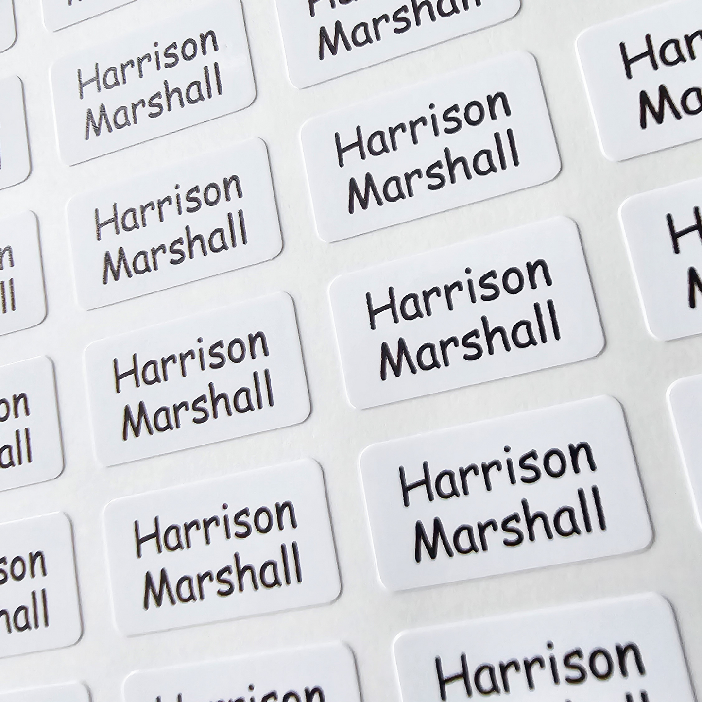 plain name labels for kids school clothing clothes stationery items prevent lost property
