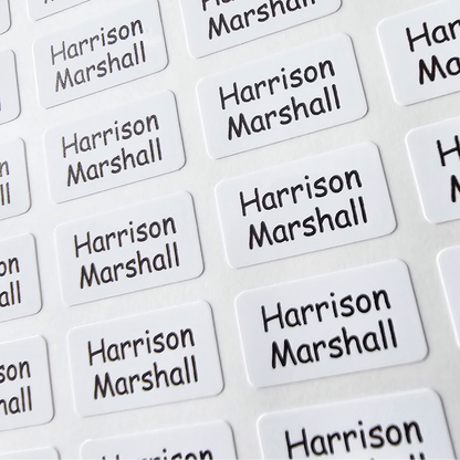 plain name labels for kids school clothing clothes stationery items prevent lost property