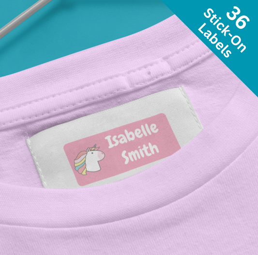 36 Unicorn Rainbows Stick On Clothing Labels  Clothes Labels