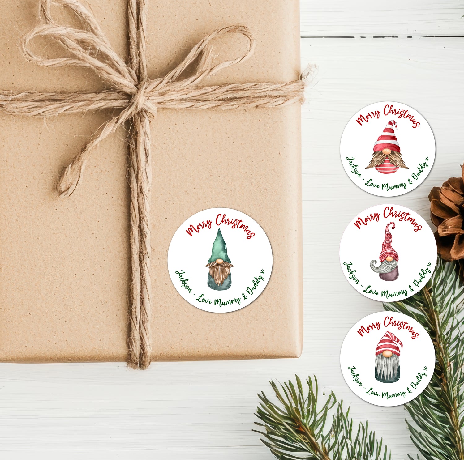 Christmas stickers labels decals UK