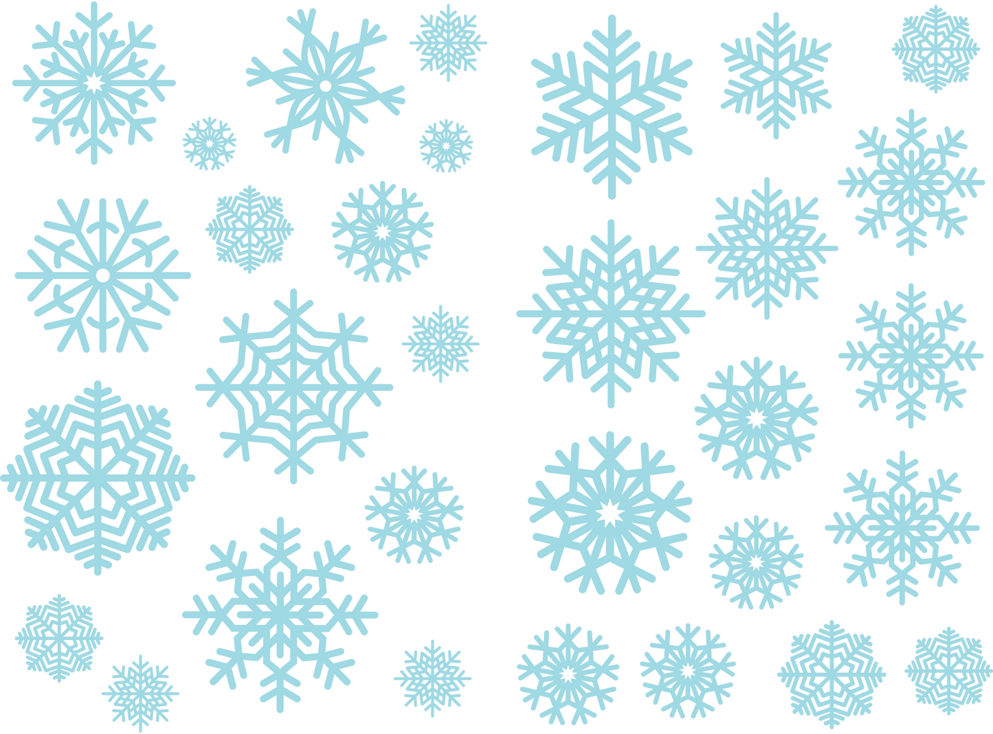 Snow Flake Window Stickers Decals