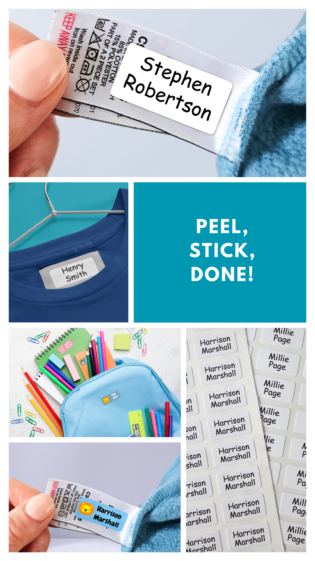 nursing home name labels for clothing