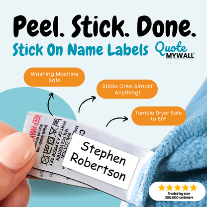 Plain Stick On Name Labels