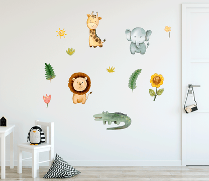 Cute Safari Wall Sticker For Kids Rooms & Nursery Room Decal