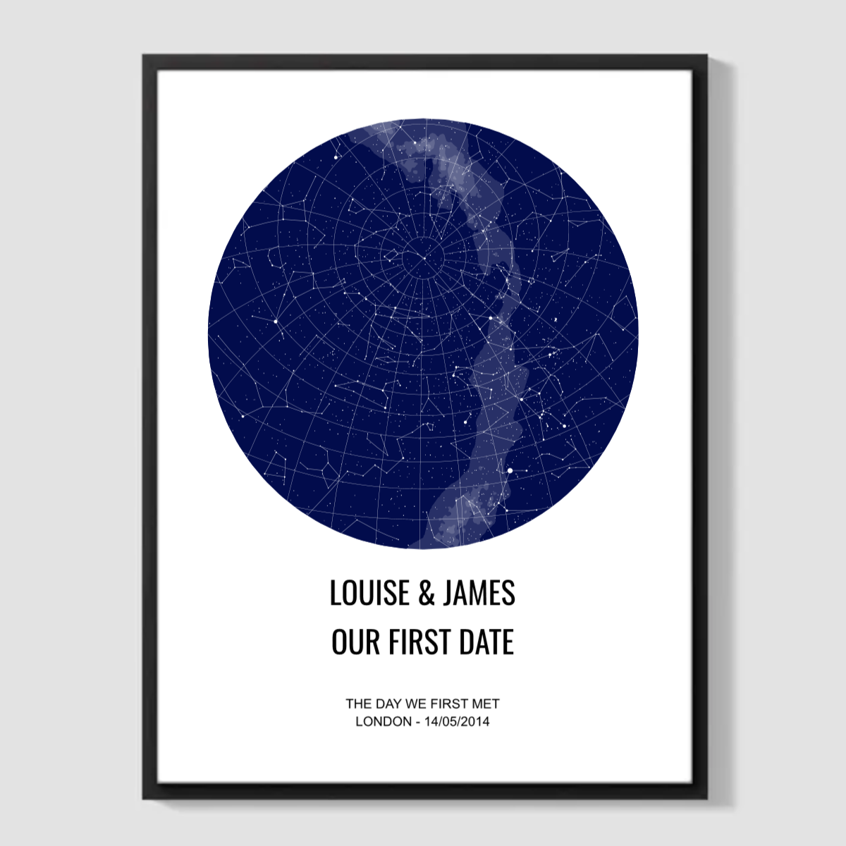 Star Map Sky Poster Framed Print