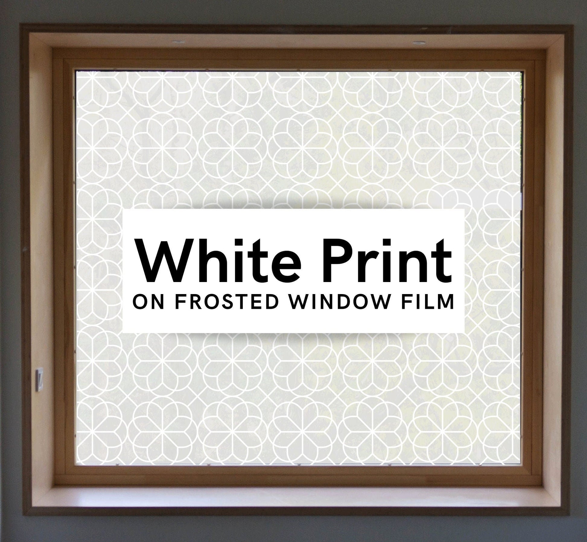 White Village Christmas Window Sticker Border Film With Santa Snowman Candy Cane Stick & Snowy Trees Window Decoration