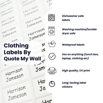 stick on name labels for school clothes clothing name tags care home labelling