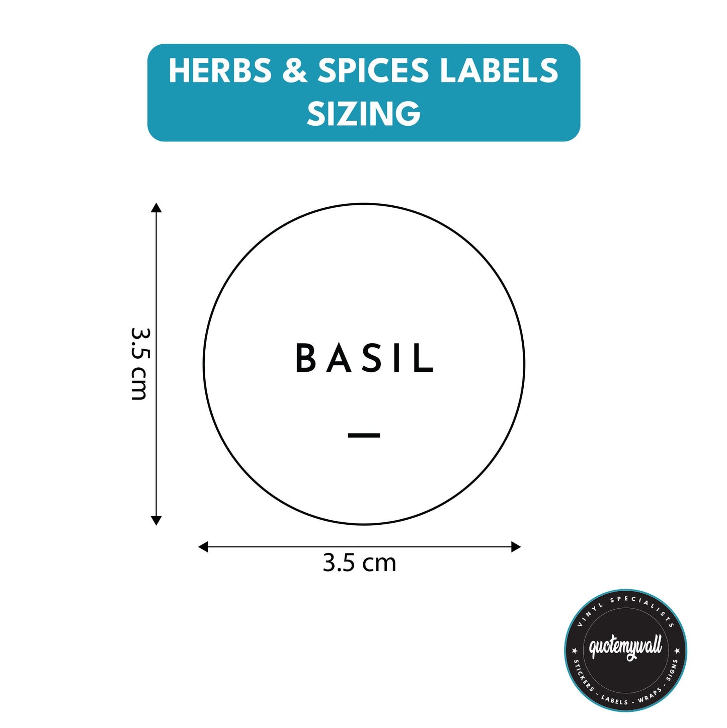 Kitchen Herbs And Spices Jar Containers Label Stickers Lid Labels