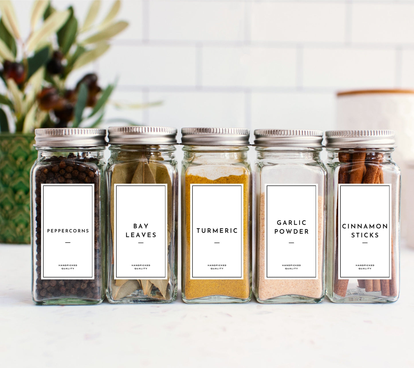 front herbs and spices labels for kitchen cupboard organisation label stickers