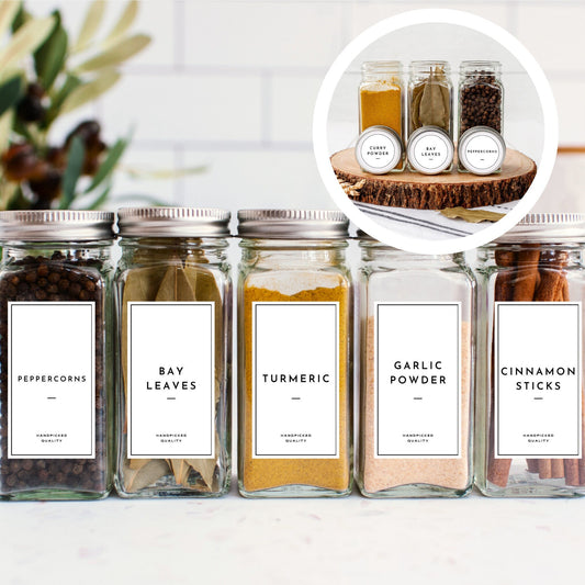 herbs and spices pantry label stickers kitchen